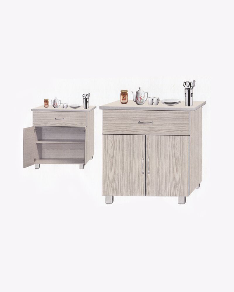 modular stand-alone wooden kitchen cabinet