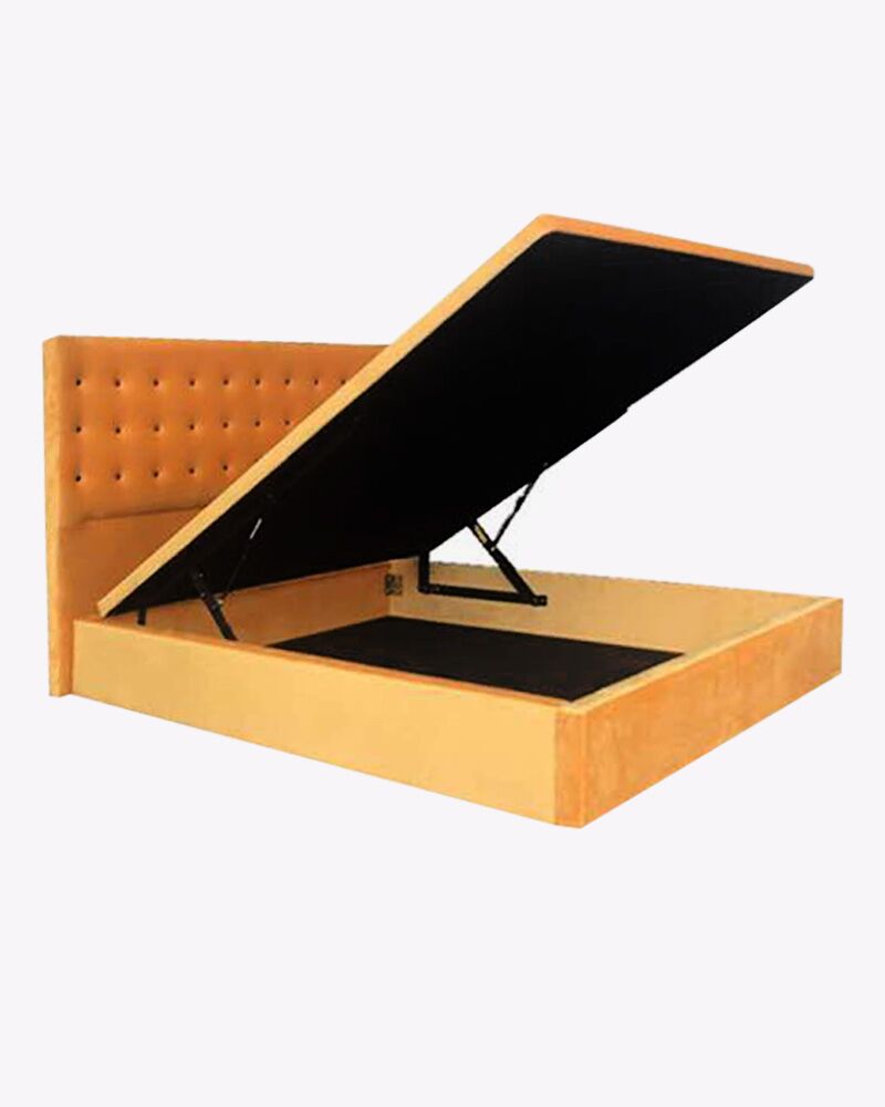 yellow storage bed frame