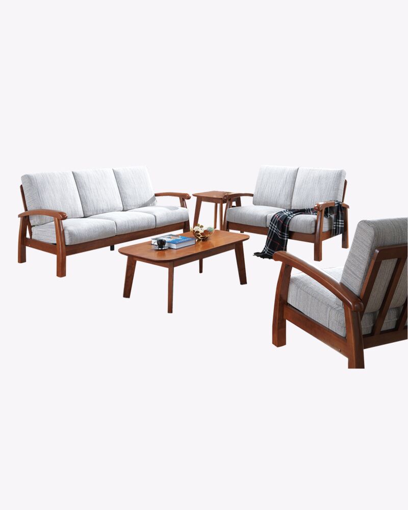 wooden sofa living room set