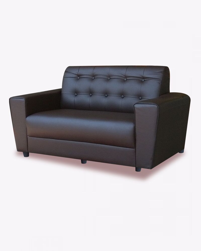black premium leather sofa