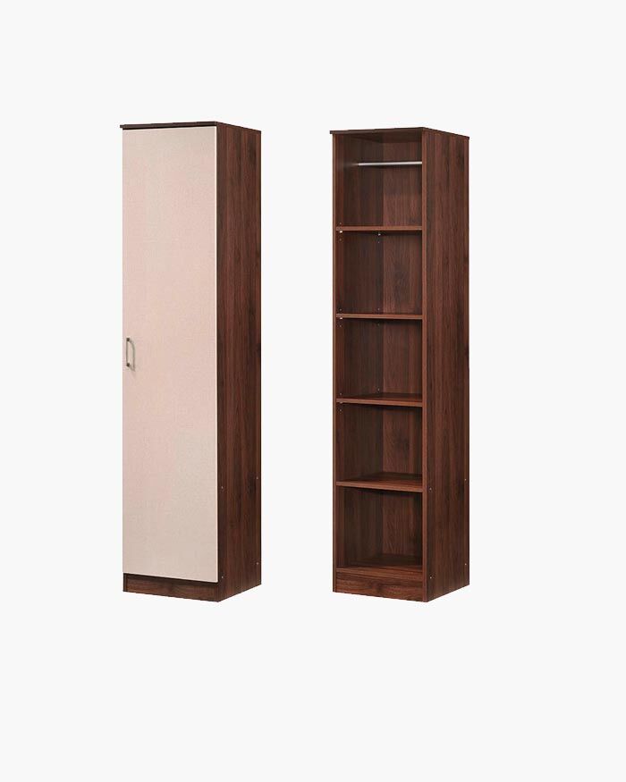 2 wooden 1 door 5 layers wardrobe cabinet