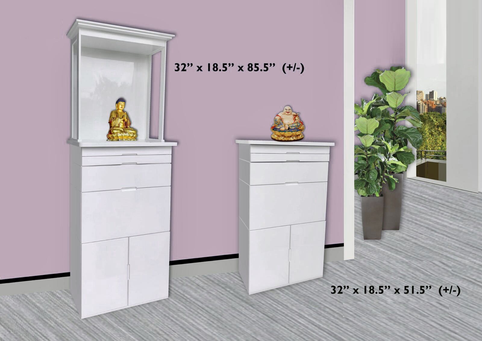 2 premium white altar