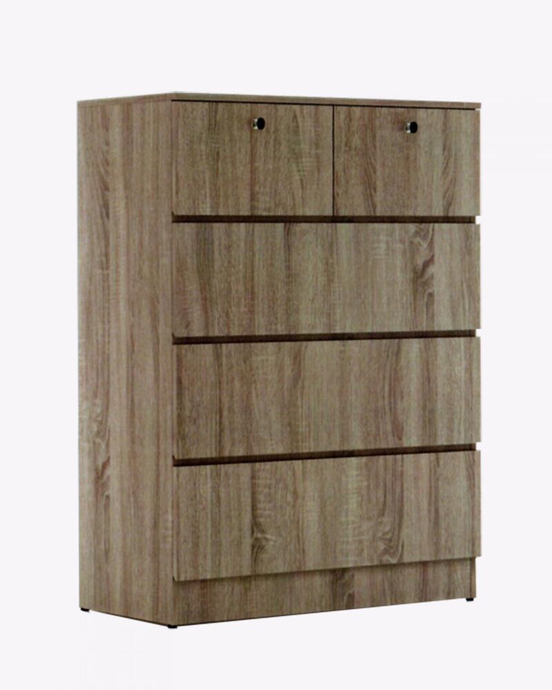 natural wood 5 drawers chest of drawers