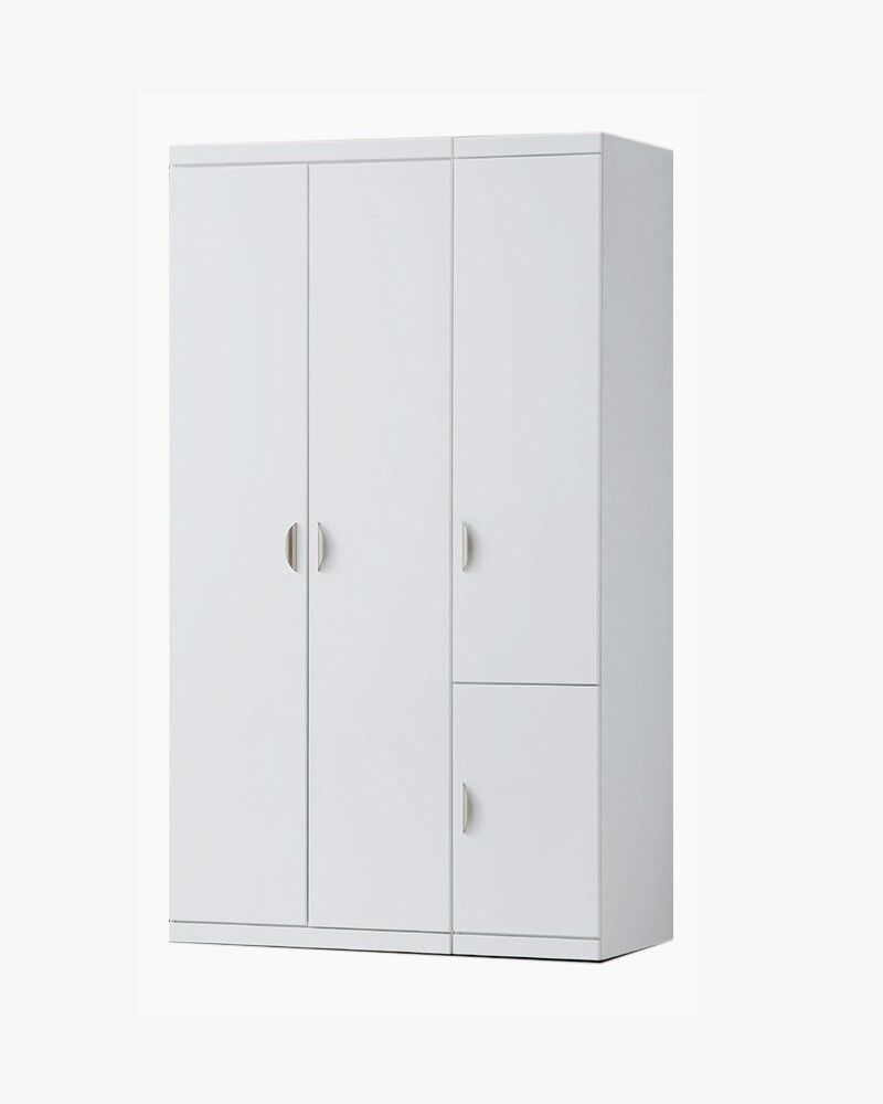 tall white wooden 4 door wardrobe