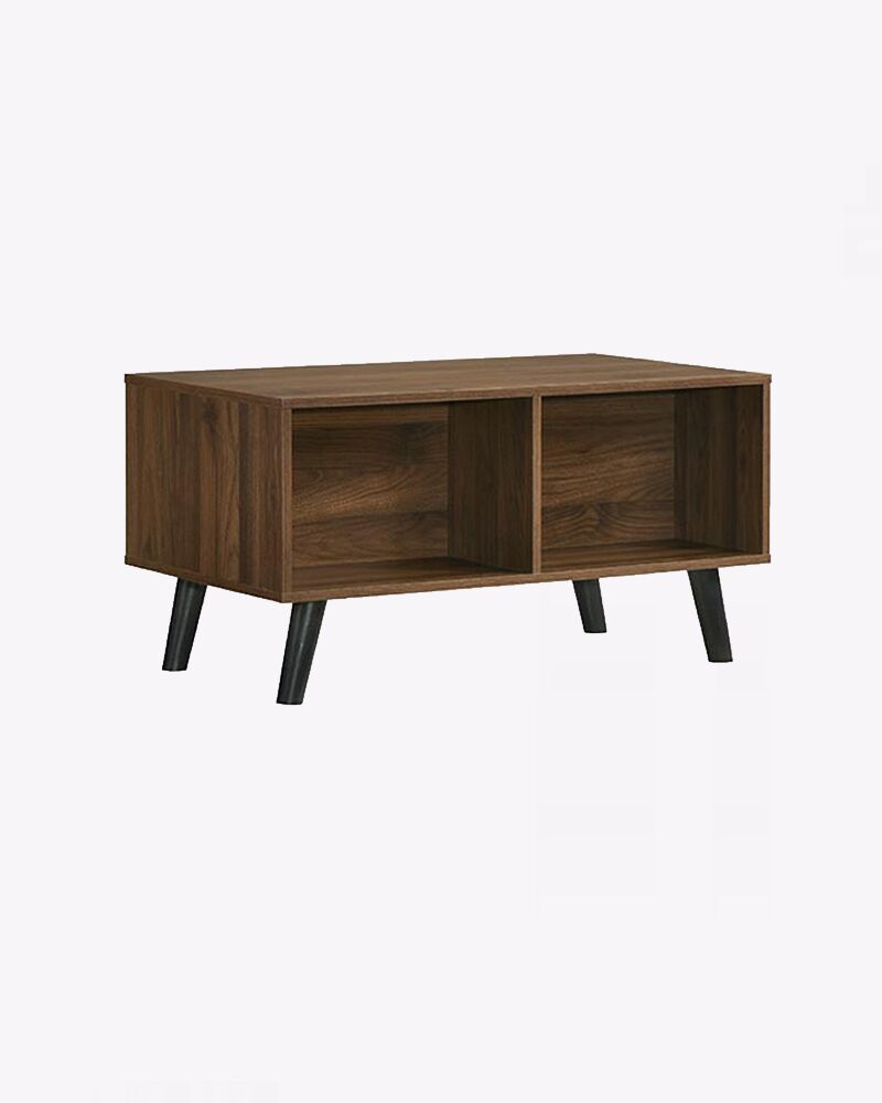 steel legs brown coffee table