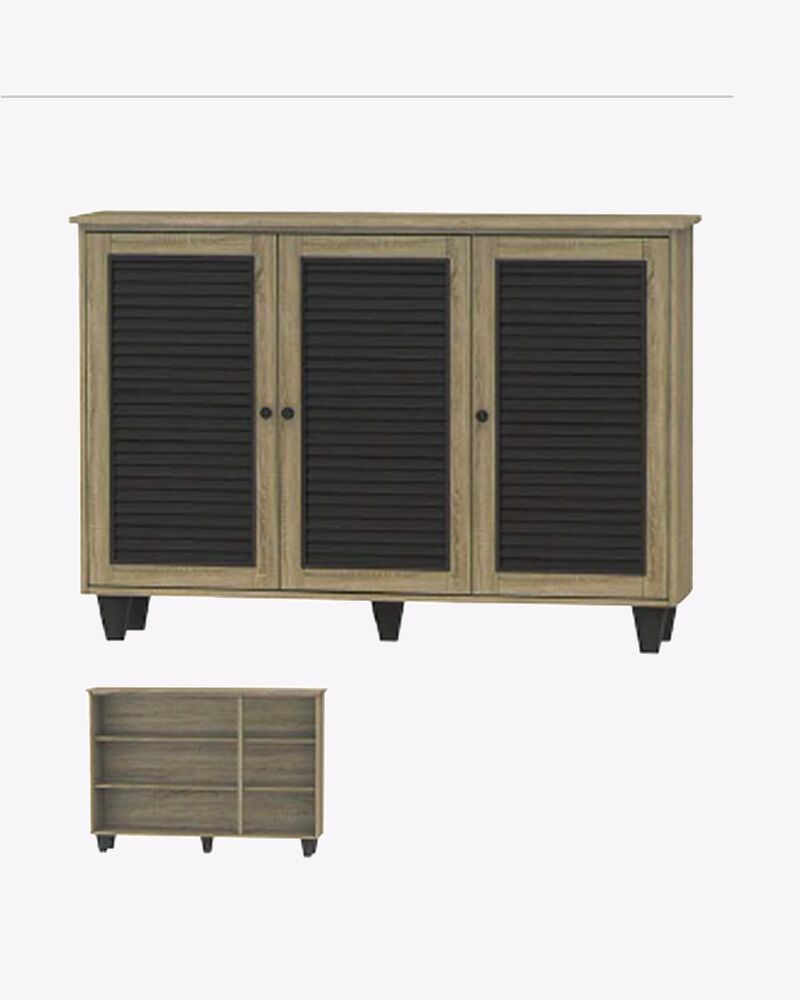 3 doors wooden shoe cabinet