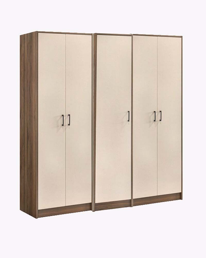 5 doors light brown wardrobe