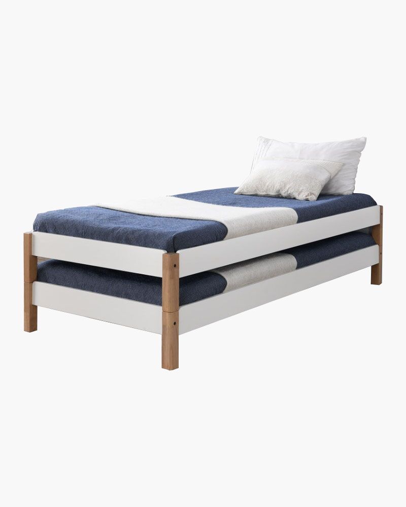 3M-SB-8000 Adjustable bunk bed in white and wood colour