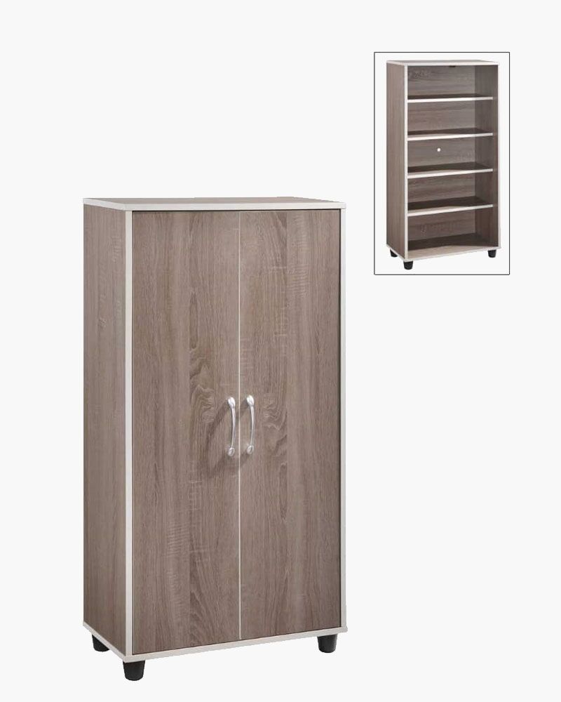 Light brown 2-door wardrobe