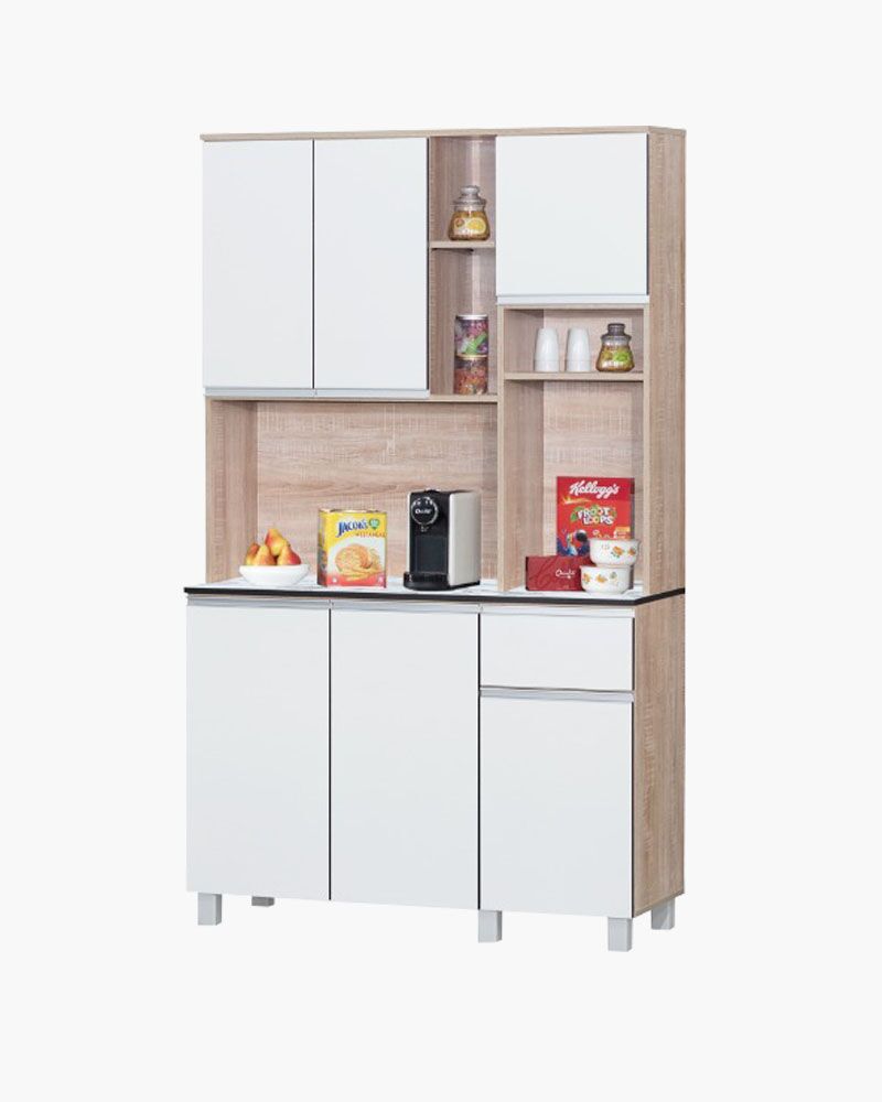 2153 a kitchen cabinet with white panel doors