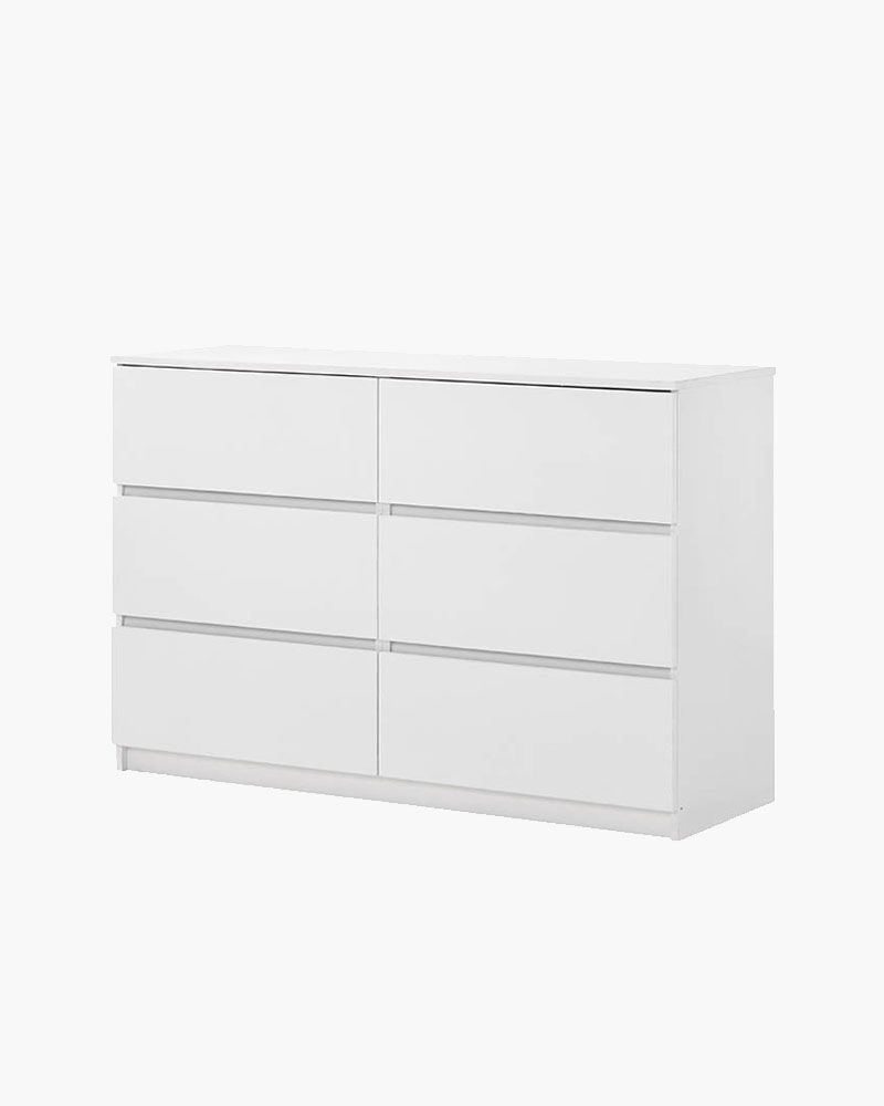 6-drawer white-coloured dresser