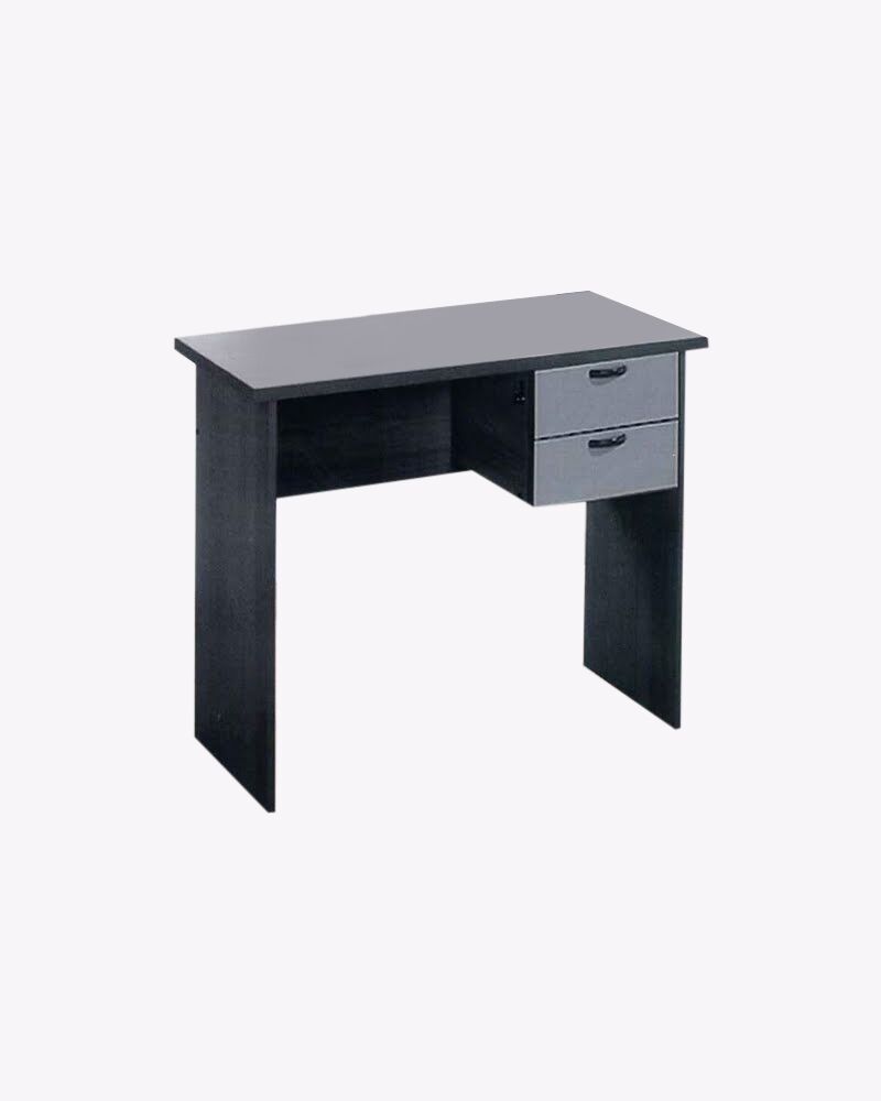 rtyhg.jpg dark grey wooden study table with 2 drawers