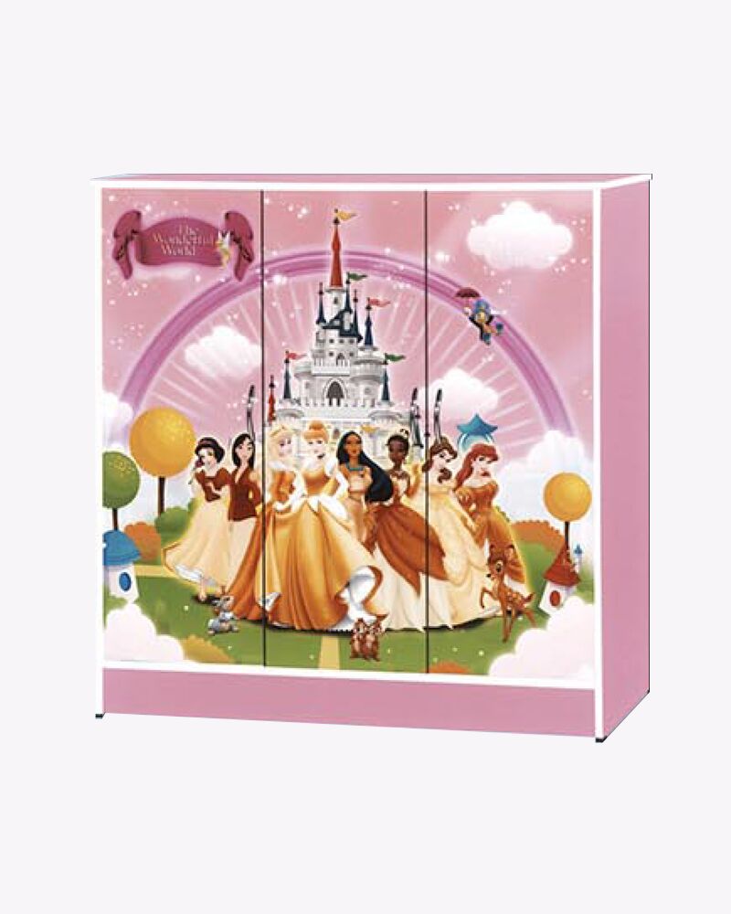 princess 3 doors wardrobe for kids