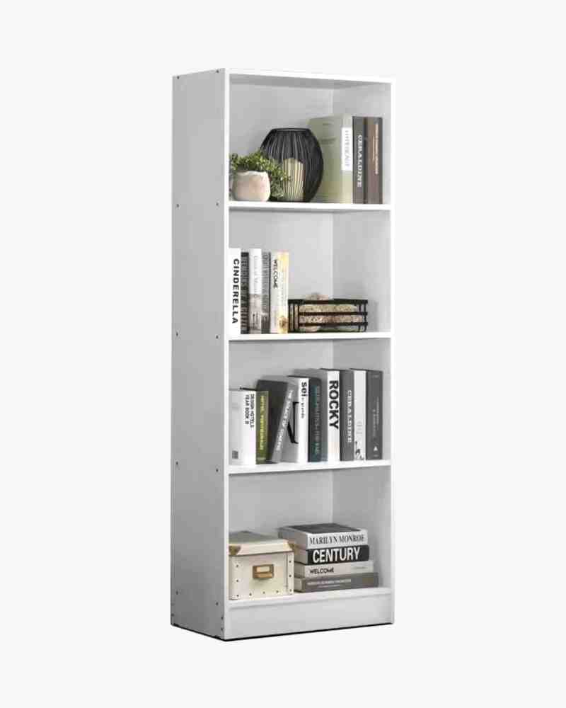 4 layers white book shelf
