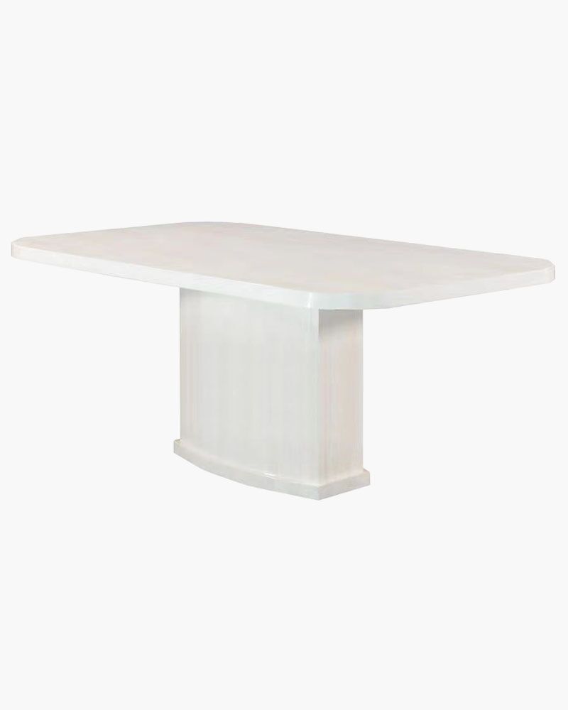 White single legged dining table