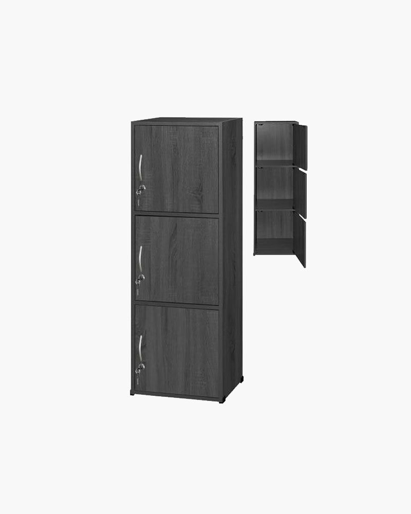 da-603-1 3 layers charcoal grey storage cabinet locker