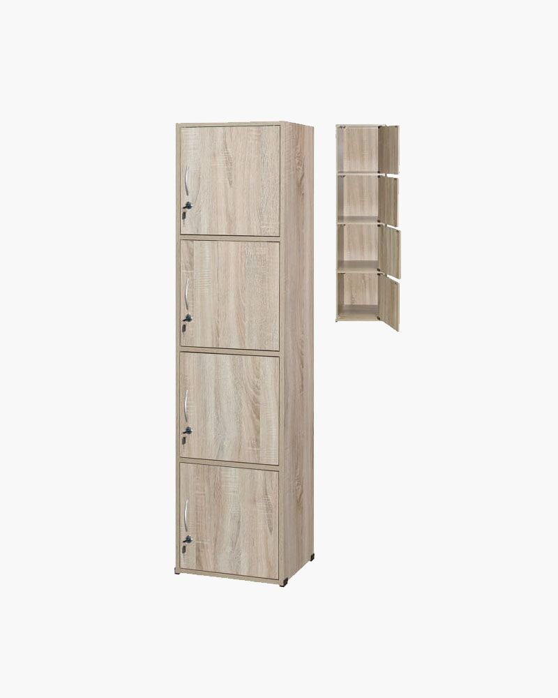 4 layers champagne beige storage cabinet locker